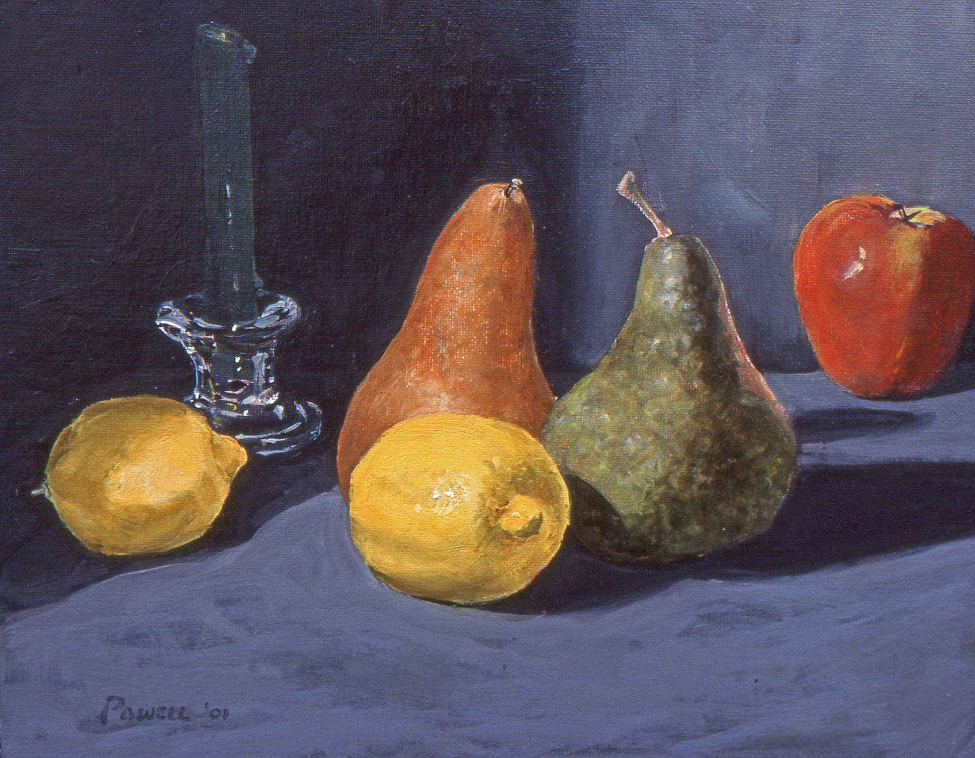 Still Life with Pears and Candle